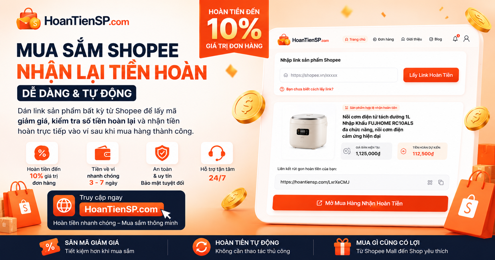 Ảnh xem trước HOANTIENSP.COM - HOÀN TIỀN KHI MUA HÀNG TẠI SHOPEE